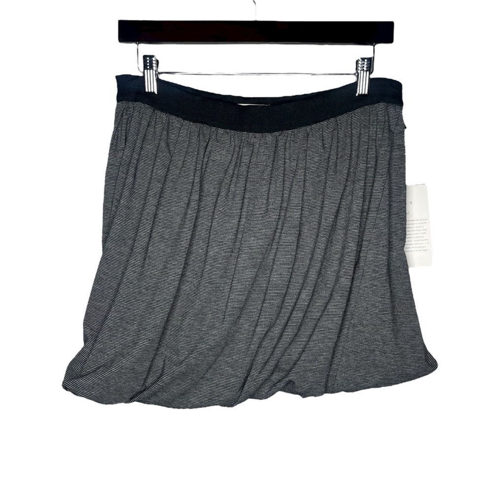 NEW Hawks by Geren Ford Grey Stripe Bubble Hem Mini Skirt Indie Sleeze Twee